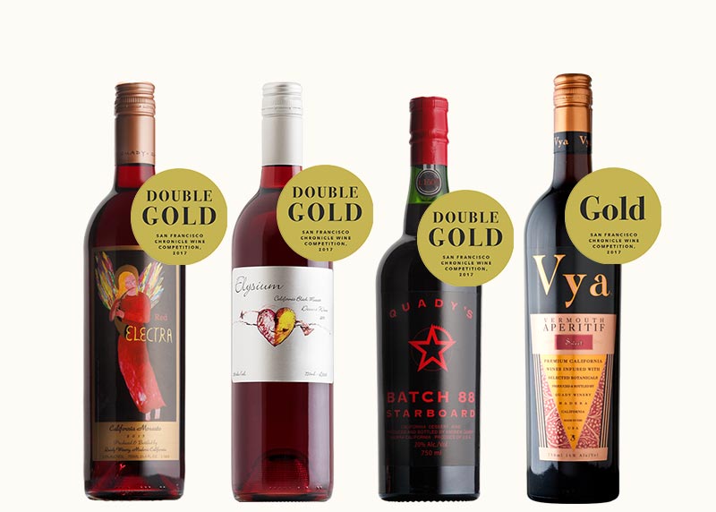 Spring April Quady Wine Club Release 2017 SF Chronicle Wine Competition Gold Medal Winners Red Electra Moscato Elysium Dessert Wine Starboard Batch 88 Vya Sweet Vermouth