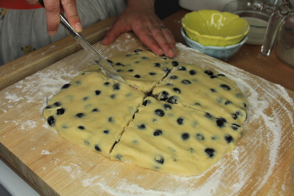 Blueberry scones brunch recipe Quady moscato