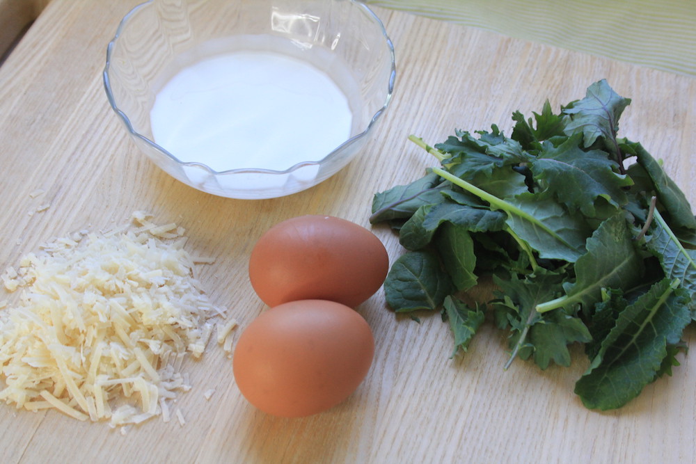 Eggs and Kale brunch dish