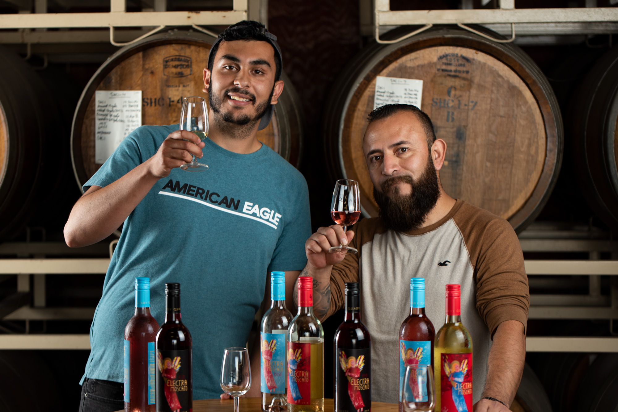 Portrait of Jesus Romero and Jose Yenis, General Winery Workers at Quady Winery