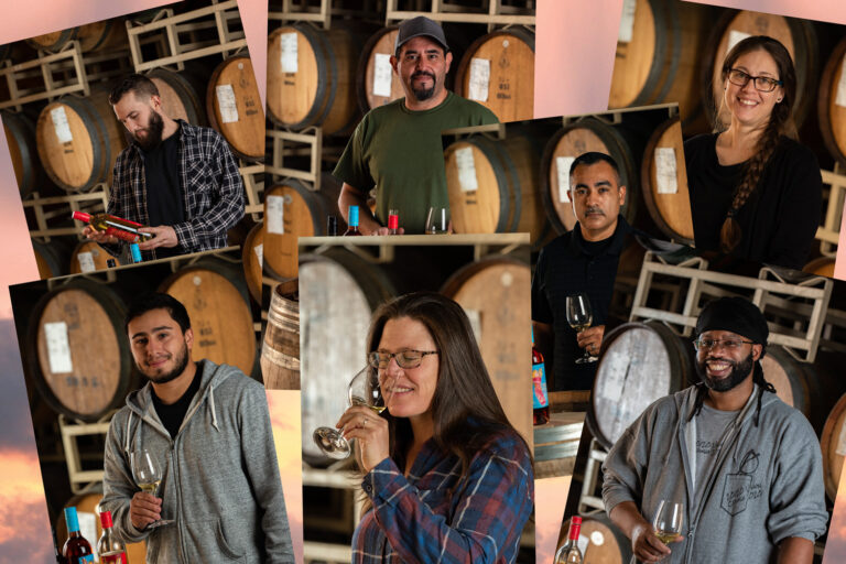 A collage of new employees who joined Quady Winery in 2020.