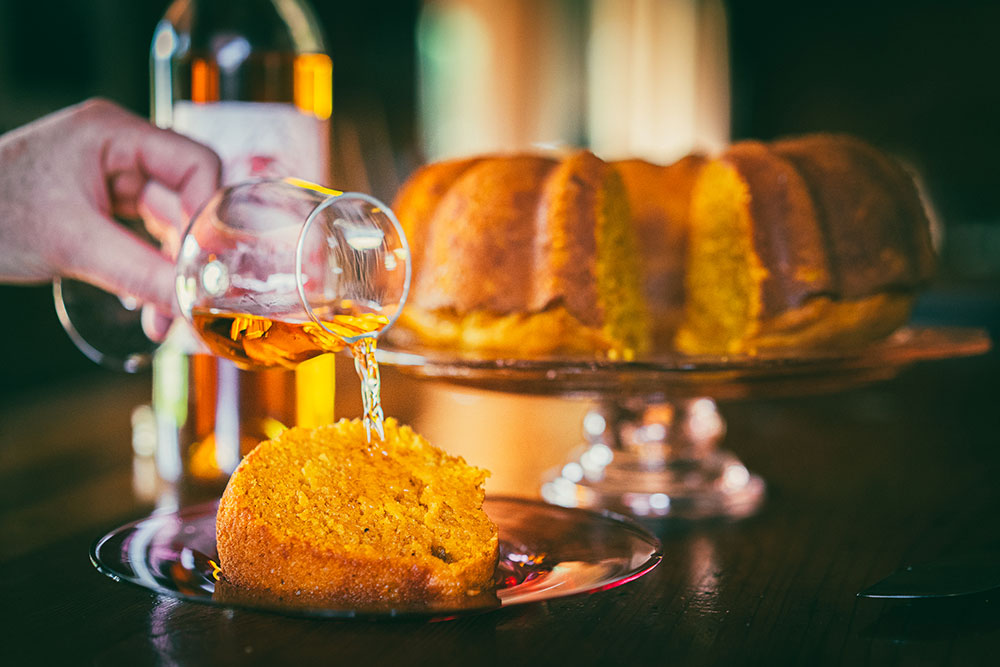 Pumpkin Pound Cake Drizzled with Essensia