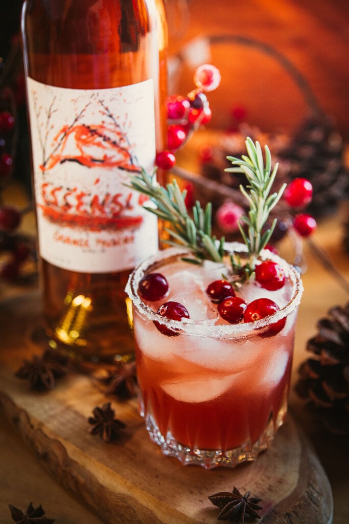 Cranberry Orange Margarita with Essensia Orange Muscat Dessert Wine