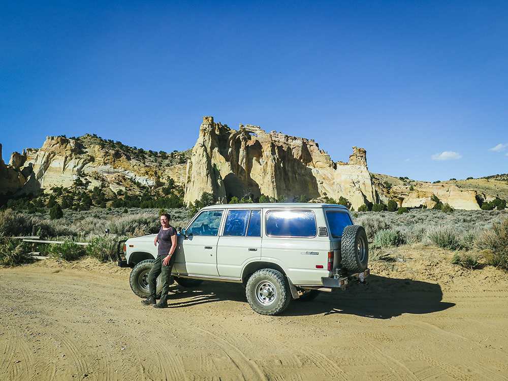 Laurel with the Land Cruiser