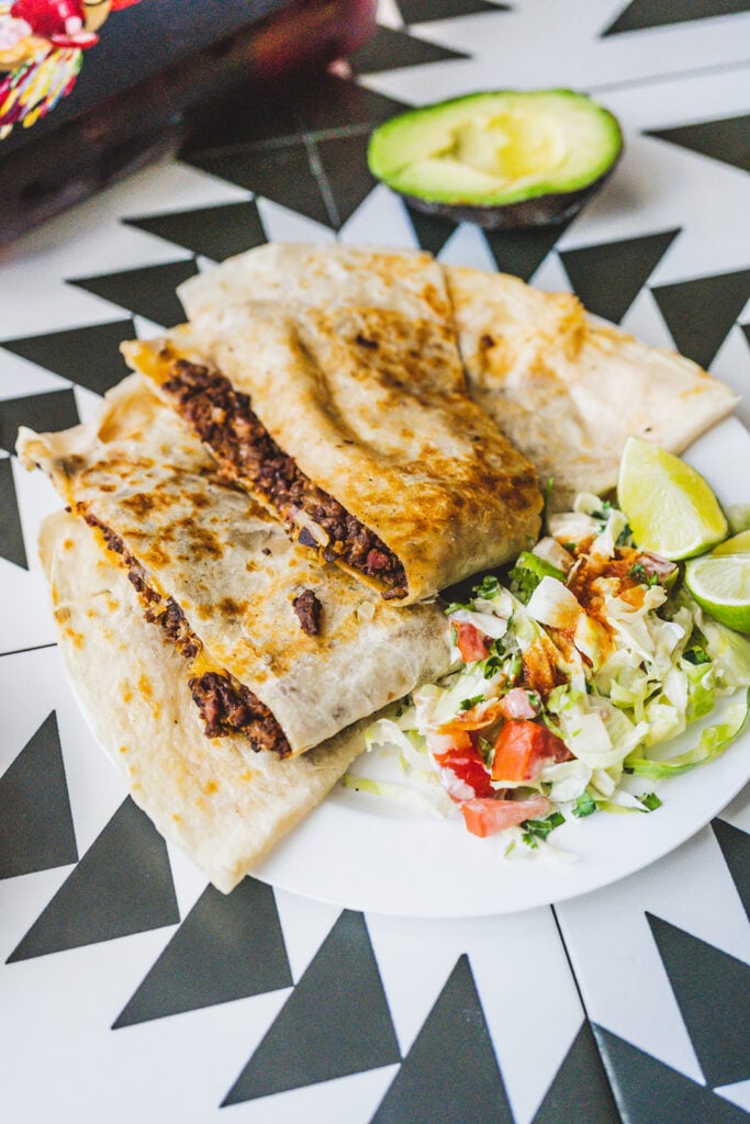Plate full of quesadillas