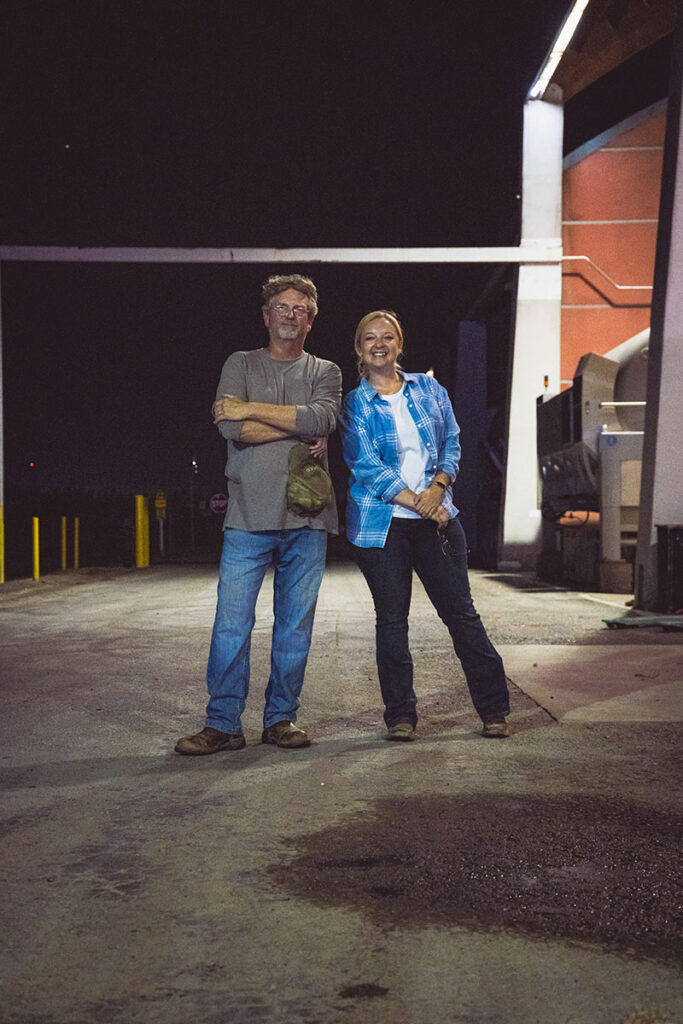 Head winemaker Darin Peterson and winemaker Crystal Weaver-Kiessling
