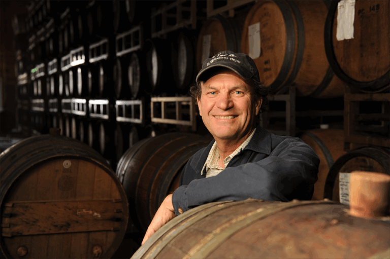 Andrew Quady in barrel room