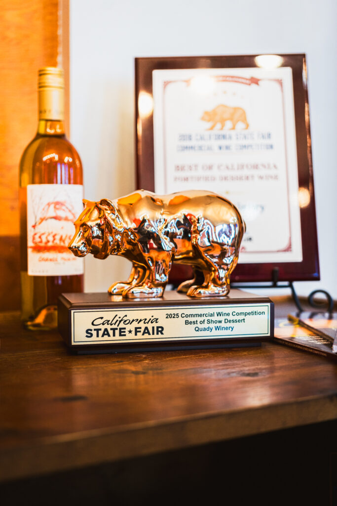Essensia with its Golden Bear Award from the California State Fair