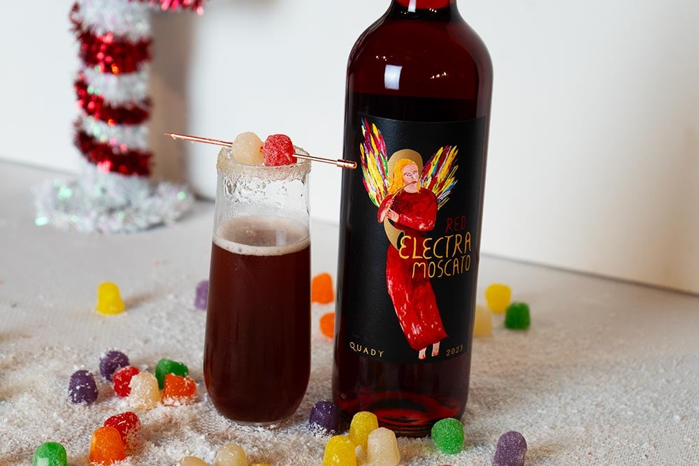Santa's Little Spritz with Red Electra Moscato